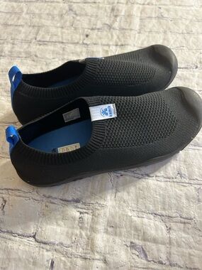 KAMILK HARROW BLACK BLUE WATER SHOES PROTECTIVE TOE BUMPER SLIPON SIZE 7